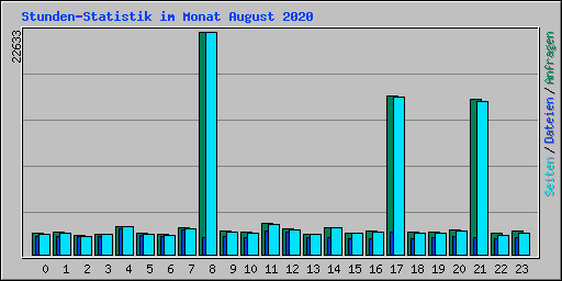Stunden-Statistik im Monat August 2020