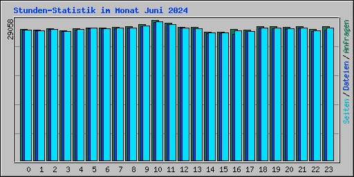 Stunden-Statistik im Monat Juni 2024