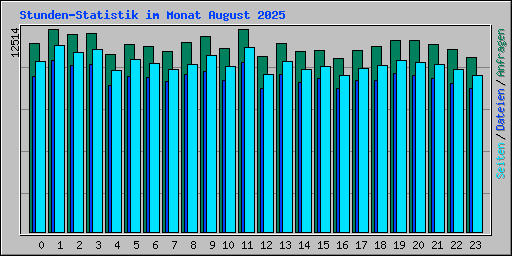 Stunden-Statistik im Monat August 2025