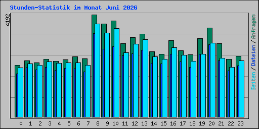 Stunden-Statistik im Monat Juni 2026