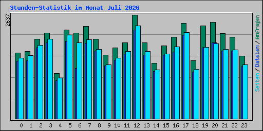Stunden-Statistik im Monat Juli 2026